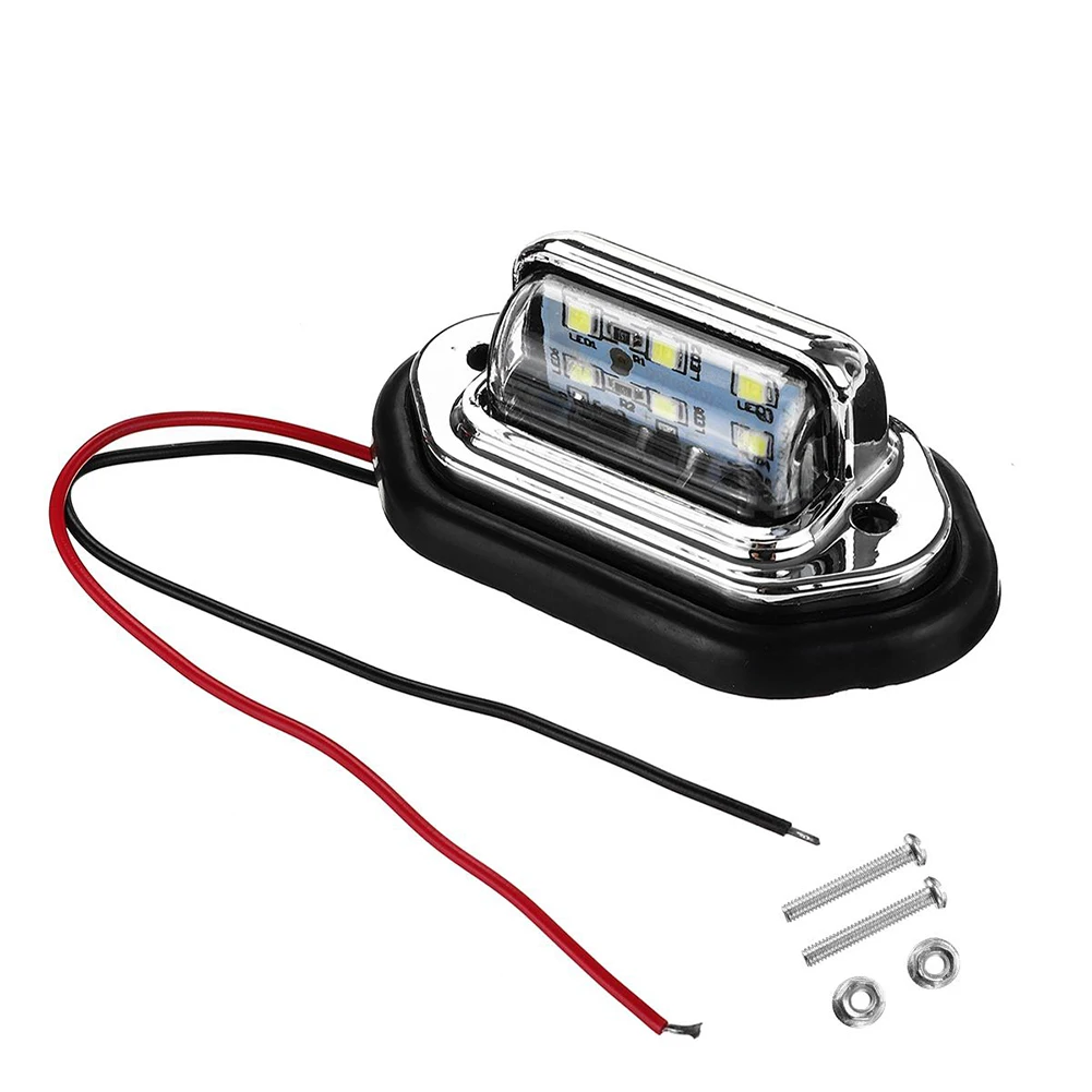 2Pcs Signal Tail Light Lamp Boat Truck Trailer SUV VAN Caravan Waterproof 12V 24V Waterproof 6 LED Car License Plate Light
2Pcs Signal Tail Light Lamp Boat Truck Trailer SUV VAN Caravan Waterproof 12V 24V Waterproof 6 LED Car License Plate Light