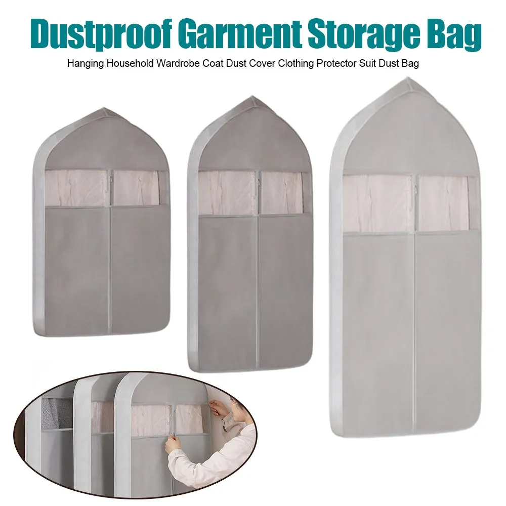 Dustproof Garment Storage Bag Hanging Transparent Household Wardrobe Coat Dust Cover Clothing Protector Suit Dust Bag
Dustproof Garment Storage Bag Hanging Transparent Household Wardrobe Coat Dust Cover Clothing Protector Suit Dust Bag