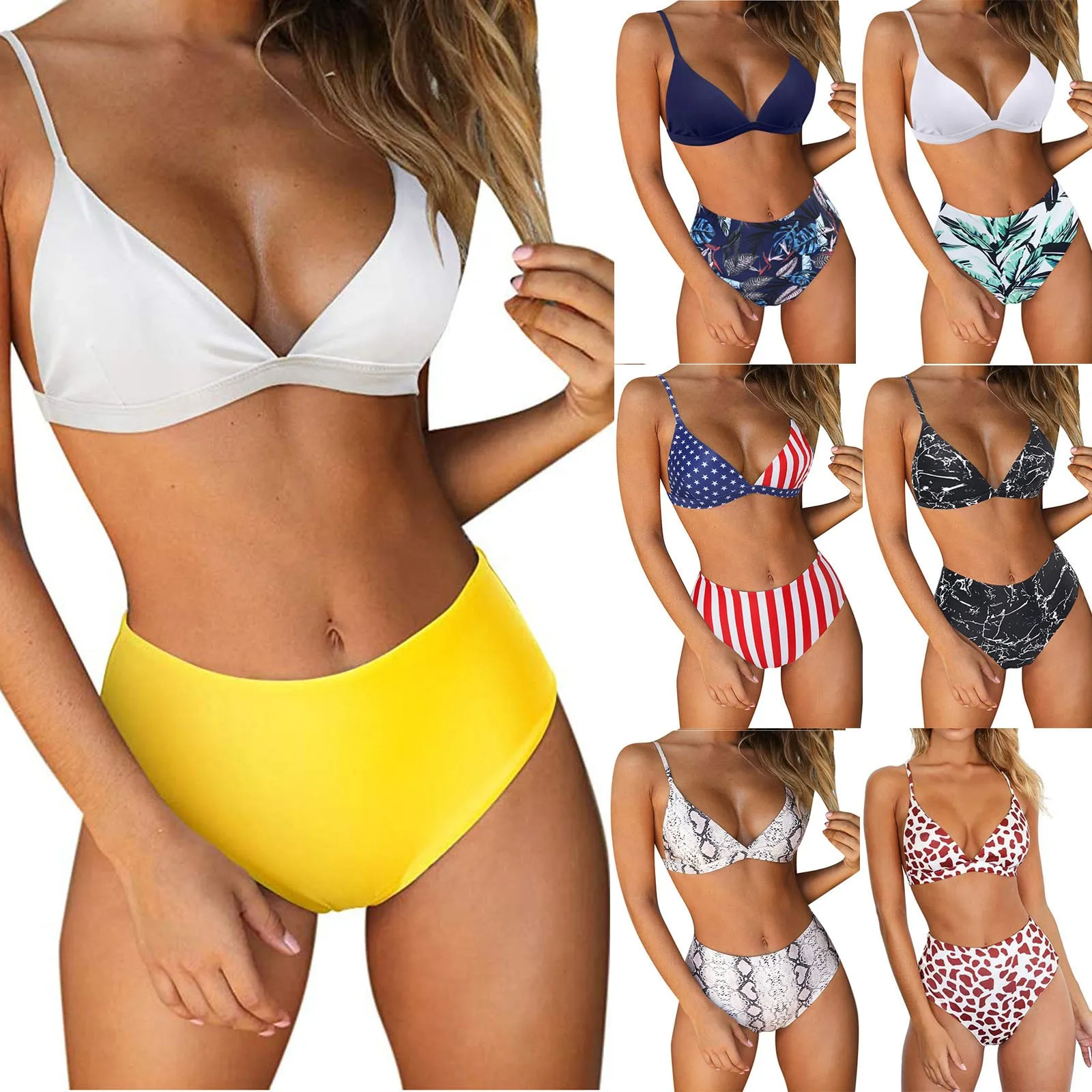 2021 Sexy Solid Color Bikini Women Swimwear Bandeau Biquini Swimsuit Female Bathing Suit Push Up Bikini Set Beachwear
2021 Sexy Solid Color Bikini Women Swimwear Bandeau Biquini Swimsuit Female Bathing Suit Push Up Bikini Set Beachwear