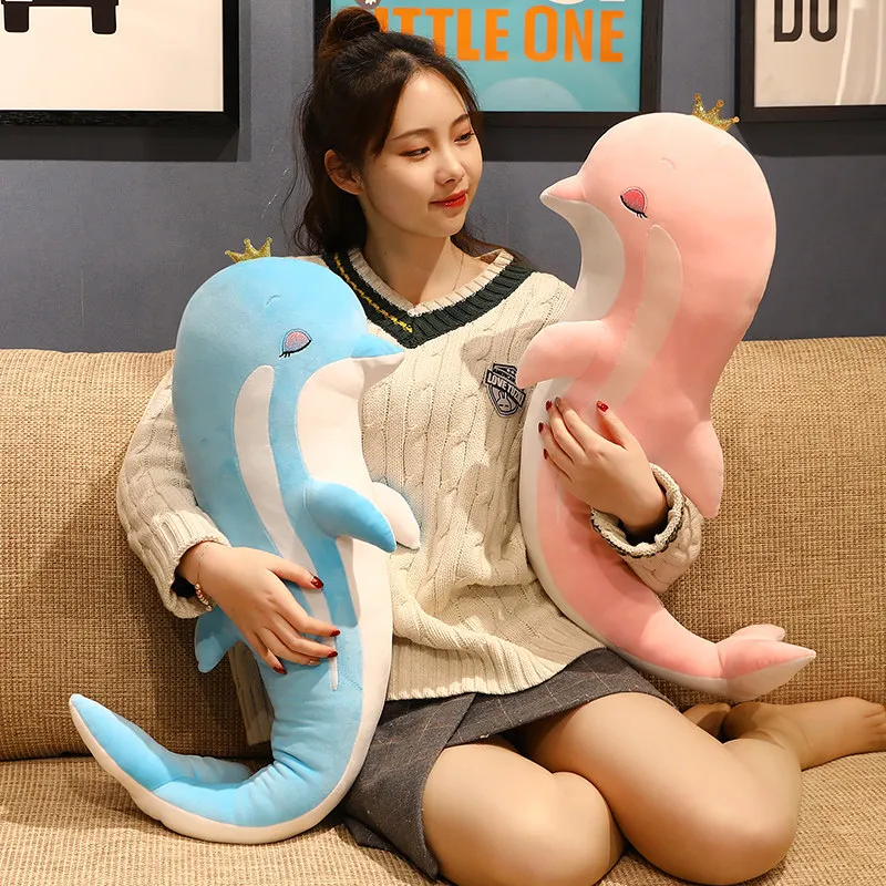 Kawaii toy cute animal dolphin plush pillow soft stuffed dolphin wear imperial crown doll lovely dolphin pillow birthday gift 
Kawaii toy cute animal dolphin plush pillow soft stuffed dolphin wear imperial crown doll lovely dolphin pillow birthday gift