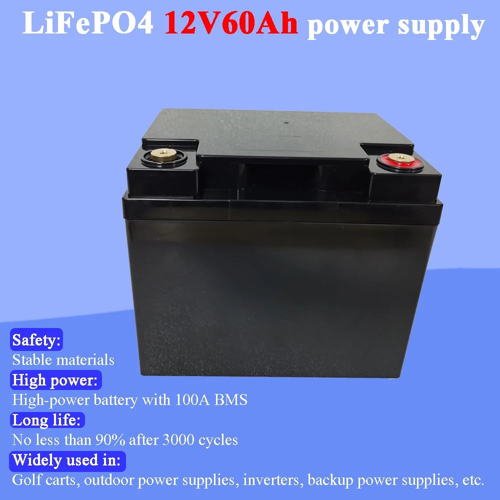 Land Voyager 12.8V 60Ah LifePO4 Lithium Iron Phosphate Battery For Ignition Car Engine Starter Battery Balanced 100A BMS Starter 
Land Voyager 12.8V 60Ah LifePO4 Lithium Iron Phosphate Battery For Ignition Car Engine Starter Battery Balanced 100A BMS Starter