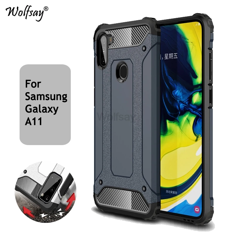 Shockproof Bumper For Samsung Galaxy A11 Case Anti-Knock Silicone Hard PC Back Protective Phone Cover For Samsung Galaxy A11
Shockproof Bumper For Samsung Galaxy A11 Case Anti-Knock Silicone Hard PC Back Protective Phone Cover For Samsung Galaxy A11