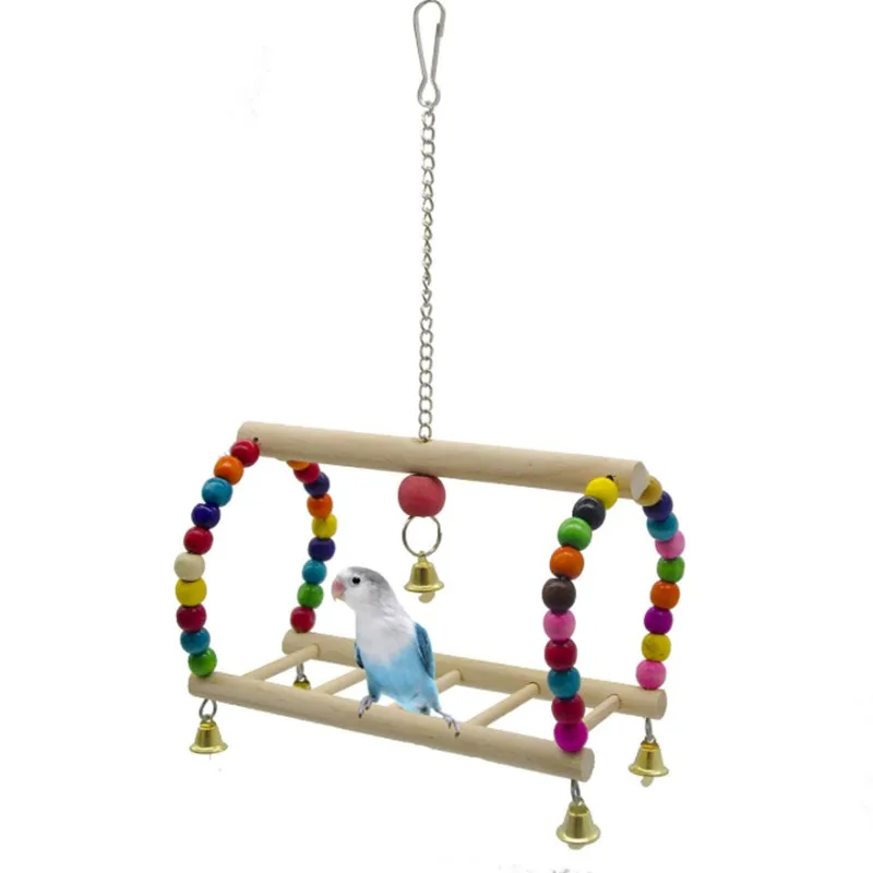 Parrots Toy Colorful Wooden Bead Birds Toy Suspension Bridge Hanging Stair Ladder Swing Climbing Frame Toy for Pet Parrot Bird
Parrots Toy Colorful Wooden Bead Birds Toy Suspension Bridge Hanging Stair Ladder Swing Climbing Frame Toy for Pet Parrot Bird
