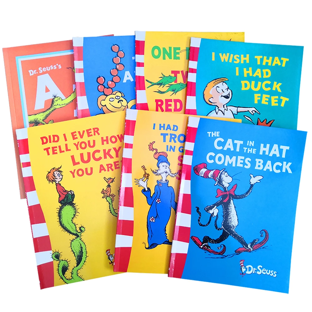 

Random 10 Books Classic Case of Dr. Seuss Series Interesting Story Children's Picture English Kids Learning Toys Kids Children