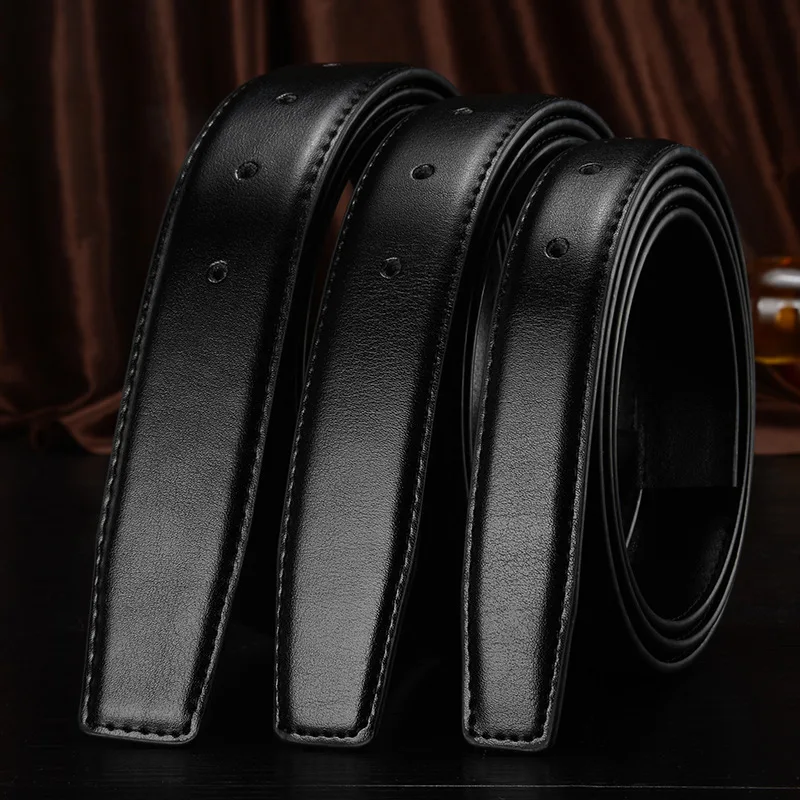 

No Buckle 3.2 3.5cm 3.8cm Width Genuine Leather Belts 105-125cm Without Buckle for Pin Buckle Black 2.4cm 2.8cm 3.0cm Wide Belt