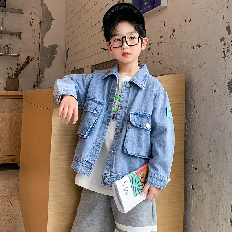 Fashion Jean Spring Autumn Boys Coat Jackets Children's Clothing Kids Top Outwear Teenager Sport Beach School High Quality
Fashion Jean Spring Autumn Boys Coat Jackets Children's Clothing Kids Top Outwear Teenager Sport Beach School High Quality