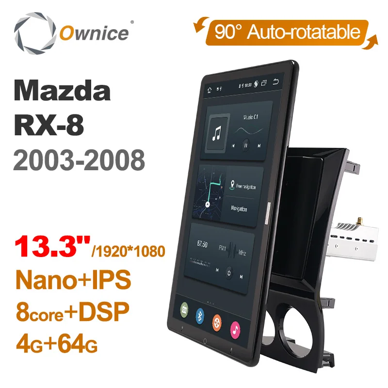 13,3 дюймов 1920*1080 Ownice 1 Din Android 10,0 Автомобильная магнитола для Mazda RX-8 2003 - 2008 GPS автомобильная аудиосистема вращающийся Автомобильный плеер
13,3 дюймов 1920*1080 Ownice 1 Din Android 10,0 Автомобильная магнитола для Mazda RX-8 2003 - 2008 GPS автомобильная аудиосистема вращающийся Автомобильный плеер