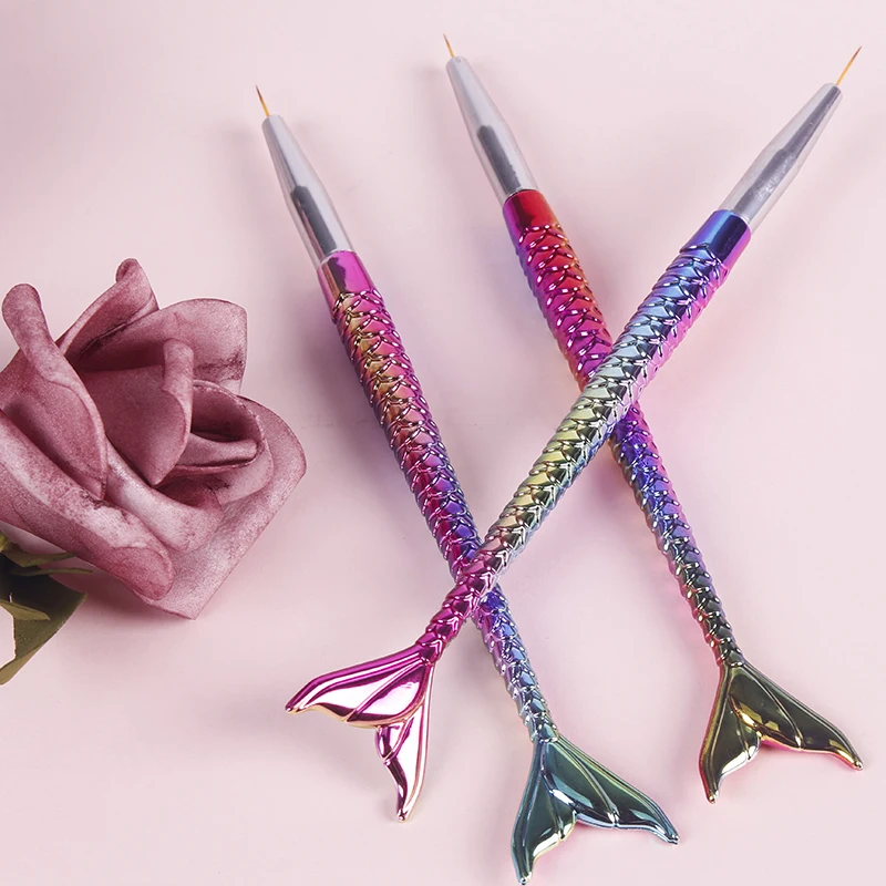 Mermaid Rainbow Fish Tail Brush Sculpture Dotting Tool 3pcs Nail Art Line Painting Liner Stripe Shape Drawing Manicure Pen
Mermaid Rainbow Fish Tail Brush Sculpture Dotting Tool 3pcs Nail Art Line Painting Liner Stripe Shape Drawing Manicure Pen