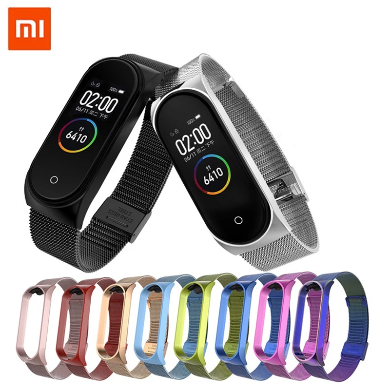 Умный Браслет для Mi Band 4 3 металлический браслет из нержавеющей стали|Защита