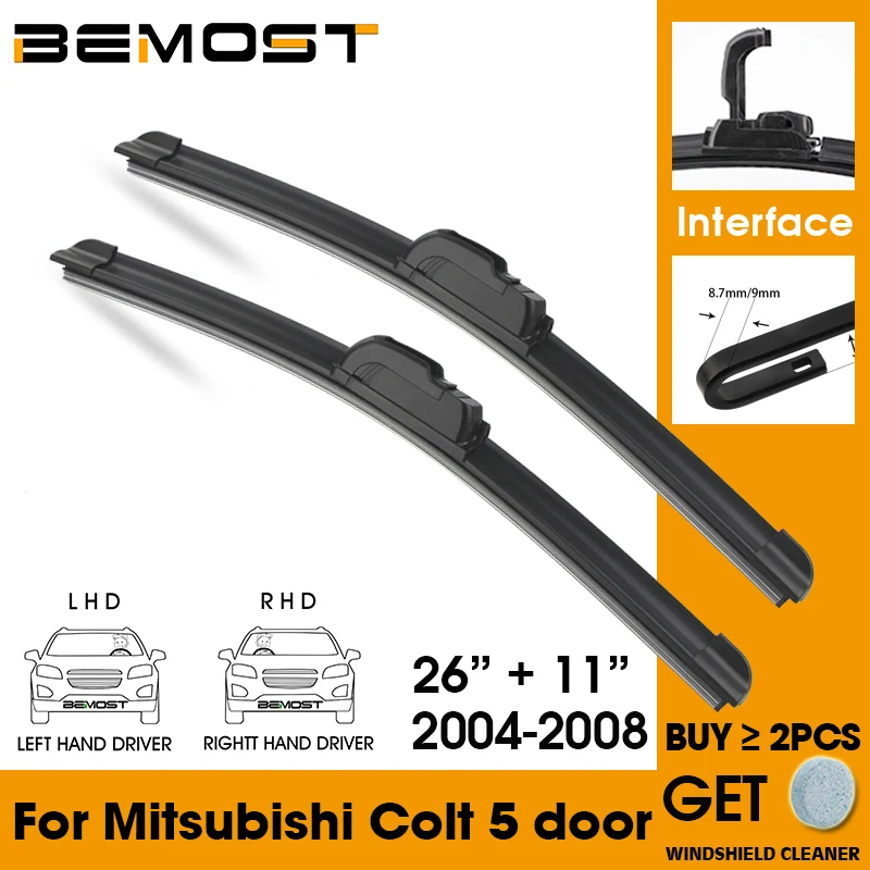 Car Wiper Blade Front Window Windshield Rubber Silicon Refill Wipers For Mitsubishi Colt 5 door 2004-2008 LHD / RHD 26"+11"
Car Wiper Blade Front Window Windshield Rubber Silicon Refill Wipers For Mitsubishi Colt 5 door 2004-2008 LHD / RHD 26"+11"