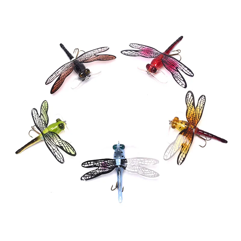 1PC Dragonfly Fishing Lure Weight 28g Length 75mm Life-like With Hooks For Trolling Hard | Спорт и развлечения