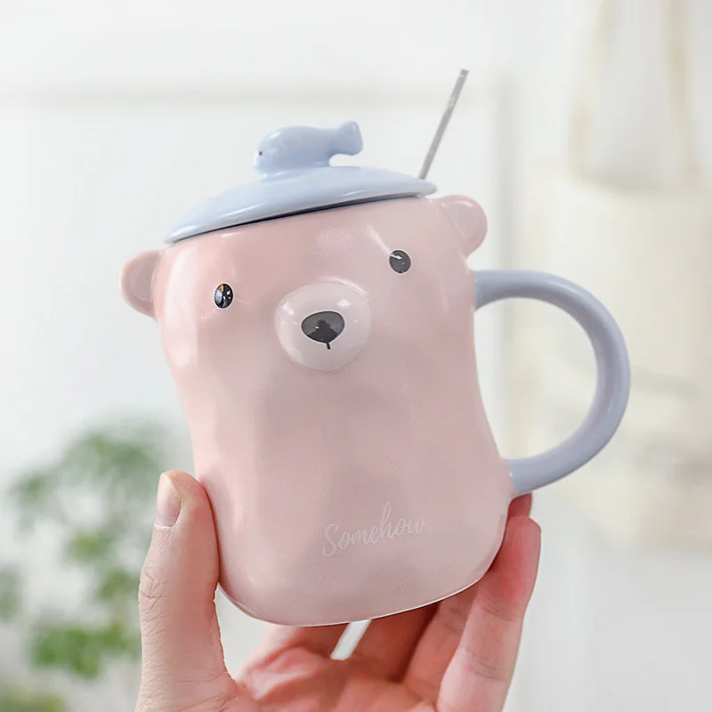 350ml 3D Three-dimensional Cartoon Animal Ceramic Mugs Creative Cute Bear Coffee Cup with Lid Spoon Student Milk Mug
350ml 3D Three-dimensional Cartoon Animal Ceramic Mugs Creative Cute Bear Coffee Cup with Lid Spoon Student Milk Mug