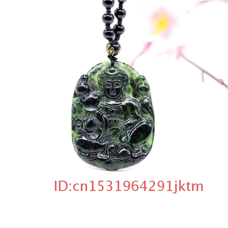 Gifts Jade for Natural Chinese Obsidian Charm Pendant Jewelry Accessories Necklace Guanyin Black Men Amulet Green Hand-Carved
Gifts Jade for Natural Chinese Obsidian Charm Pendant Jewelry Accessories Necklace Guanyin Black Men Amulet Green Hand-Carved