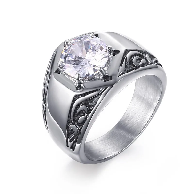Exquisite Zircon Ring Classic Cocktail Engagement Ring Stainless Steel Casting Men's Punk Rock Hip Hop Jewelry Anniversary Gift
Exquisite Zircon Ring Classic Cocktail Engagement Ring Stainless Steel Casting Men's Punk Rock Hip Hop Jewelry Anniversary Gift