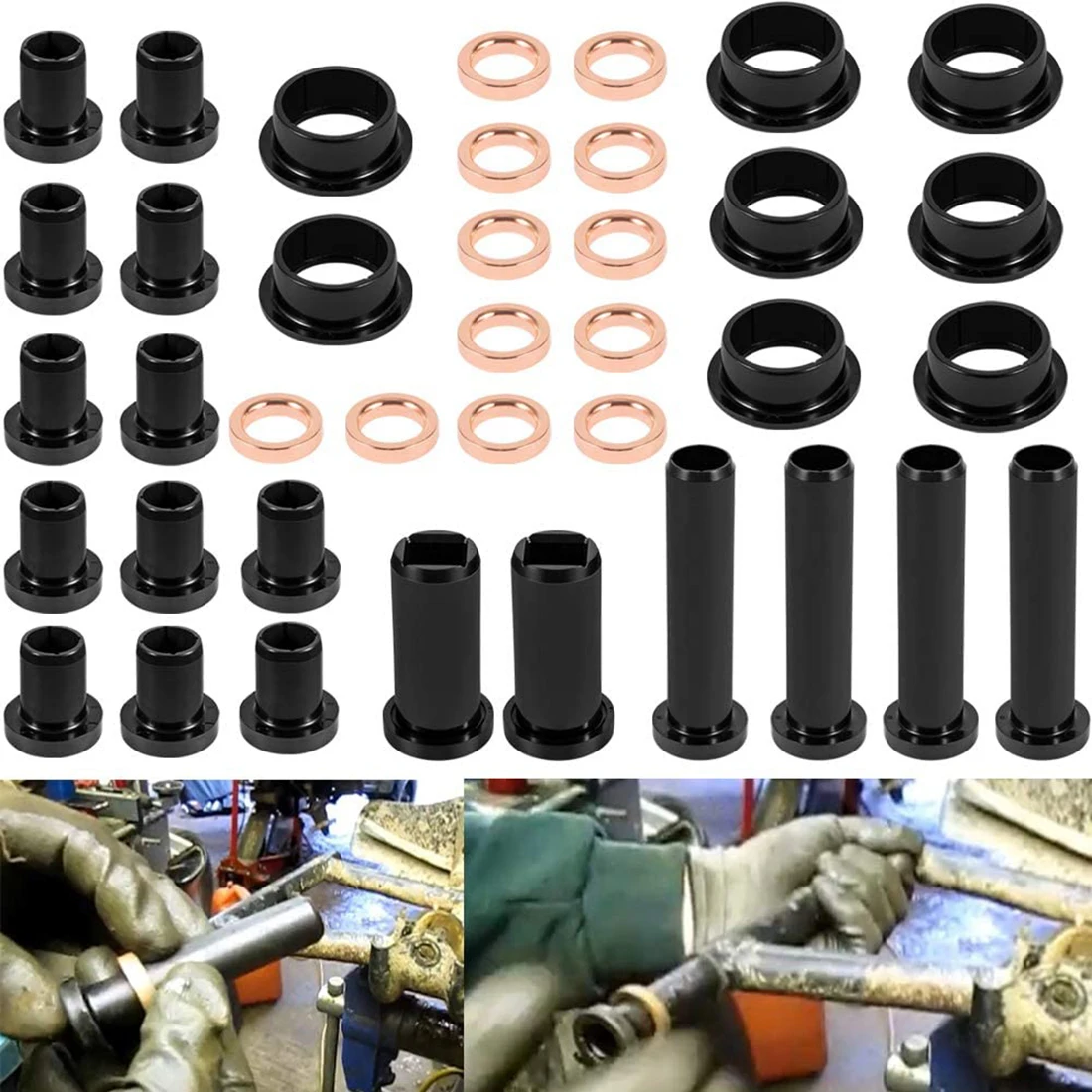 Rear Suspension A-Arm Bushings Kit for Polaris Sportsman 500 RSE Sportsman 400 4x4 700, Lower Control Bushings & Spacer Set
Rear Suspension A-Arm Bushings Kit for Polaris Sportsman 500 RSE Sportsman 400 4x4 700, Lower Control Bushings & Spacer Set