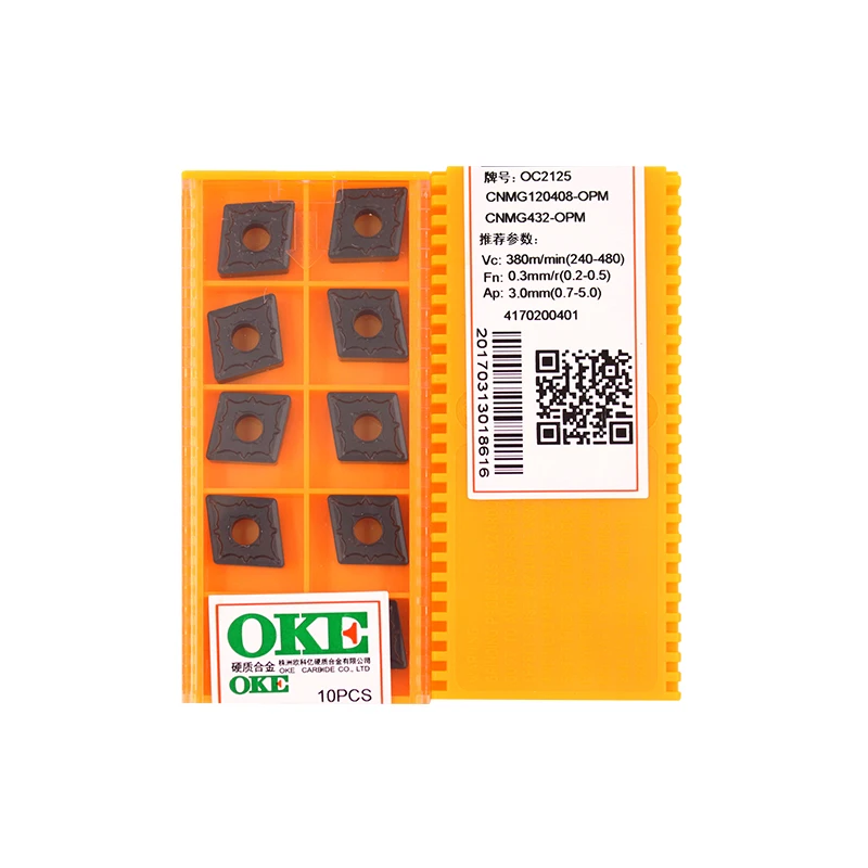 CNMG120408-OPM OC2125 100% Original China OKE carbide insert with the best quality 10pcs/lot free shipping
CNMG120408-OPM OC2125 100% Original China OKE carbide insert with the best quality 10pcs/lot free shipping