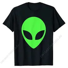Green Alien Head 90s Style Funny Alien T-Shirt 3D Printed Tshirts For Men Cotton T Shirt Cool Faddish