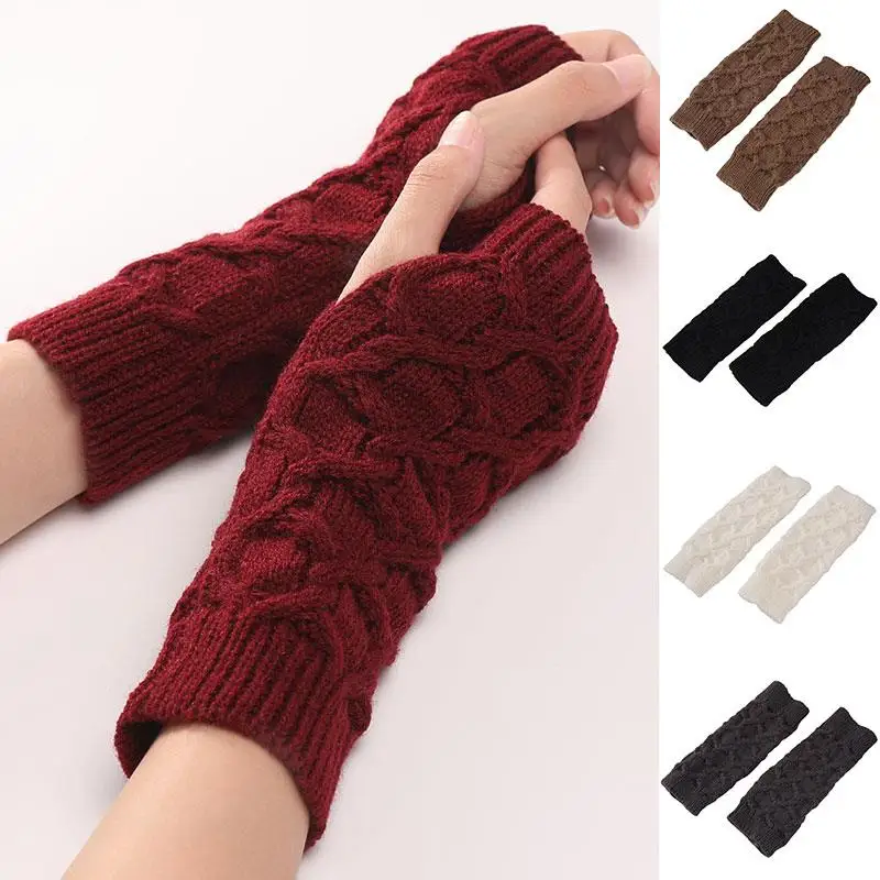 Winter Warm Fingerless Knitted Gloves Women Stretch Half Finger Arm Glove Sleeve Crochet Knitting Faux Wool Girls Mitten Gloves 
Winter Warm Fingerless Knitted Gloves Women Stretch Half Finger Arm Glove Sleeve Crochet Knitting Faux Wool Girls Mitten Gloves