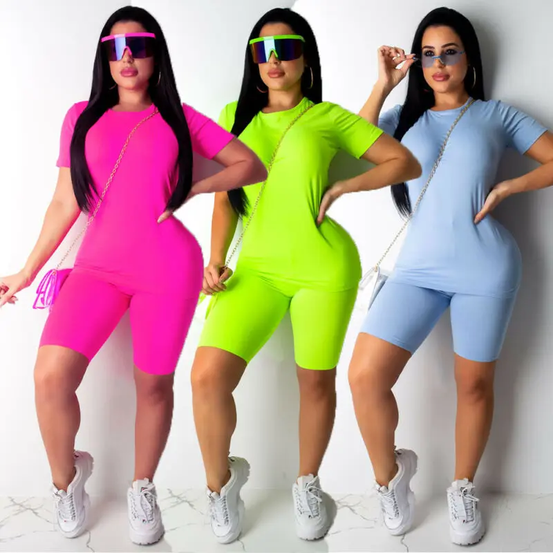 Meihuida 2PCS/Set Women Sports Suit Top Pants Outfit Workout Clothes Tracksuit Solid O-neck Short Sleeve Shirts Shorts Sets
Meihuida 2PCS/Set Women Sports Suit Top Pants Outfit Workout Clothes Tracksuit Solid O-neck Short Sleeve Shirts Shorts Sets