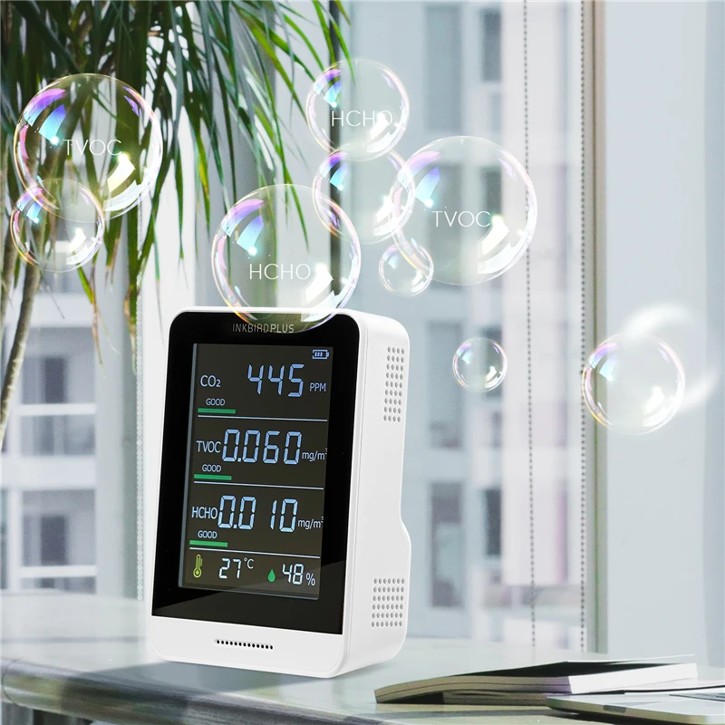 InkbirdPlus Accurate CO2 Monitor Rechargeable Digital Temperature Humidity Sensor Tester Multifunctional Air Quality
InkbirdPlus Accurate CO2 Monitor Rechargeable Digital Temperature Humidity Sensor Tester Multifunctional Air Quality