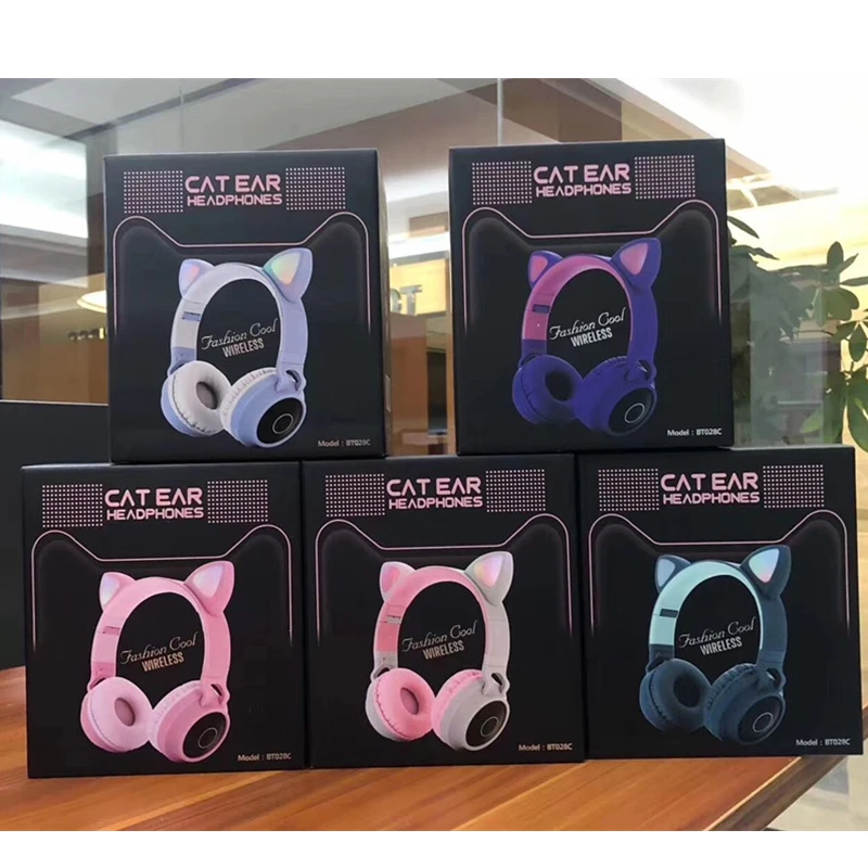 New Arrival LED Cat Ear Noise Cancelling Headphones Bluetooth 5.0 Young People Kids Headset Support TF Card 3.5mm Plug With Mic
New Arrival LED Cat Ear Noise Cancelling Headphones Bluetooth 5.0 Young People Kids Headset Support TF Card 3.5mm Plug With Mic