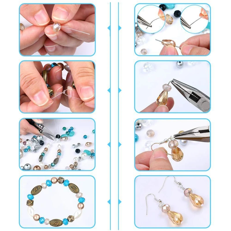 Jewelry Making Supplies DIY Kit with Beads Charms Findings Jewellery Pliers Wire
Jewelry Making Supplies DIY Kit with Beads Charms Findings Jewellery Pliers Wire