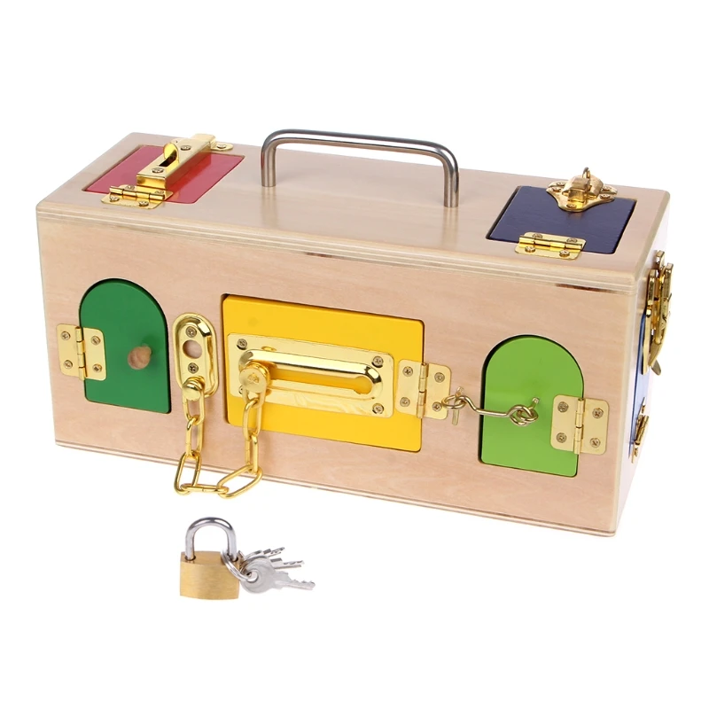 Montessori Colorful Lock Box Kids Children Educational Preschool Training Toys XX9E
Montessori Colorful Lock Box Kids Children Educational Preschool Training Toys XX9E