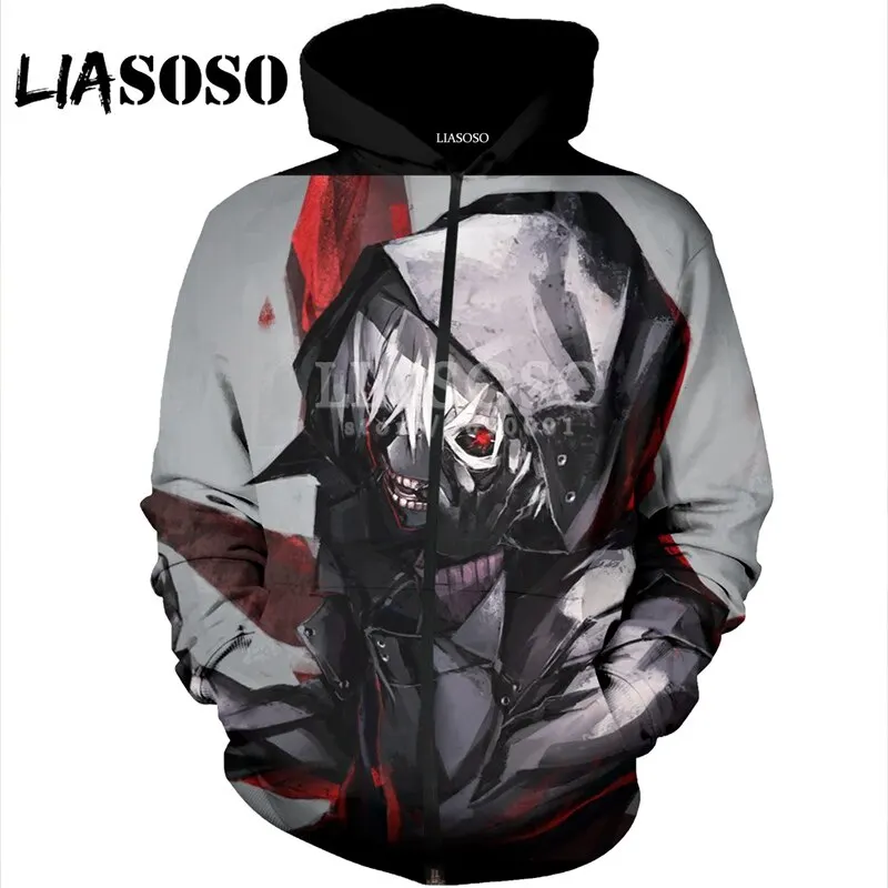 LIASOSO 3D Print Women Men Japan Anime Tokyo Ghoul Hooded pull over Hoodies Sweatshirts Zipper Jacket Harajuku Hip HopClothiong
LIASOSO 3D Print Women Men Japan Anime Tokyo Ghoul Hooded pull over Hoodies Sweatshirts Zipper Jacket Harajuku Hip HopClothiong