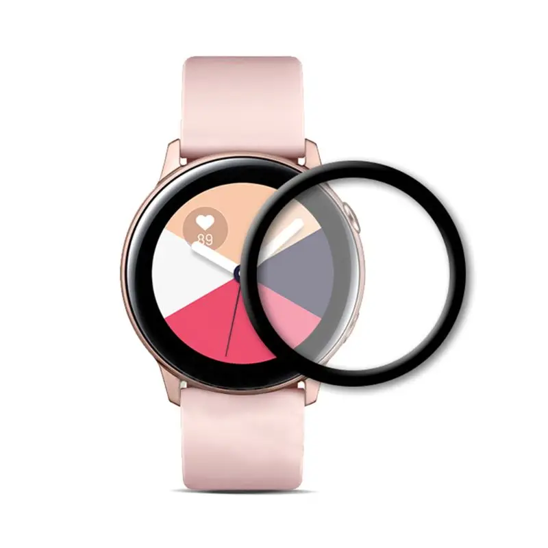 1Set Soft Protective Film Transparent Tempered Glass Screen Protector for Samsung Galaxy Watch ACTIVE Watchband Accessories | Мобильные