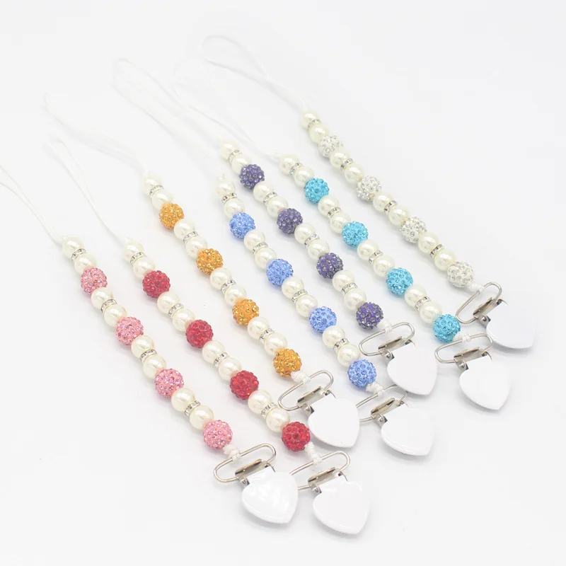 Crystal Pacifier Chains Imitation Pearls Pacifier Clips Safe Twinkling Princess Chain Baby Girl Holder Chain
Crystal Pacifier Chains Imitation Pearls Pacifier Clips Safe Twinkling Princess Chain Baby Girl Holder Chain