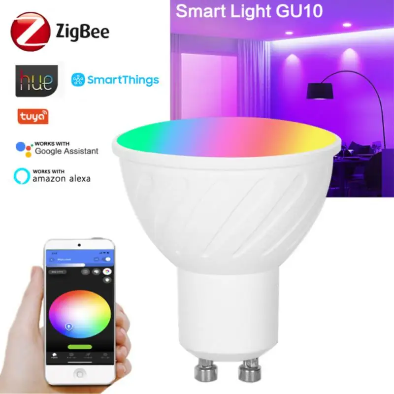 GU10 Led Smart Light Bulb 5W RGBCW Tuya ZIGBEE Smart Led Lamp Work With Alexa Google Home Voice Control Smartthings Assistant
GU10 Led Smart Light Bulb 5W RGBCW Tuya ZIGBEE Smart Led Lamp Work With Alexa Google Home Voice Control Smartthings Assistant