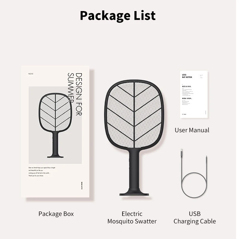 Solove P2 Household 3 Layers Vertical Electric Mosquito Swatter Handheld Fly Killer Insect USB Rechargeable Mosquito Killer 
Solove P2 Household 3 Layers Vertical Electric Mosquito Swatter Handheld Fly Killer Insect USB Rechargeable Mosquito Killer