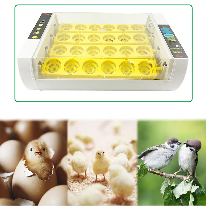 

Automatic Brooder 24 Eggs Turning Fully-automatic Incubator Chicken Hatcher Temperature Control Chickens Ducks Geese EU/US/AU