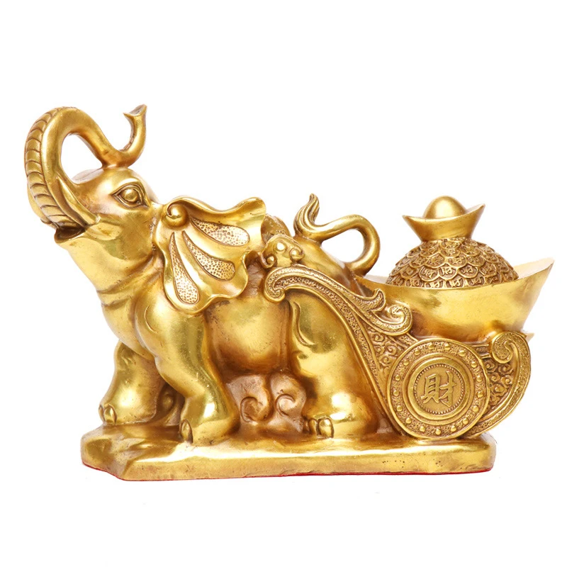 MOZART Pure Copper Gold Elephant Pull Yuanbao Ornaments Crafts Home Shop Lucky Decorations
MOZART Pure Copper Gold Elephant Pull Yuanbao Ornaments Crafts Home Shop Lucky Decorations