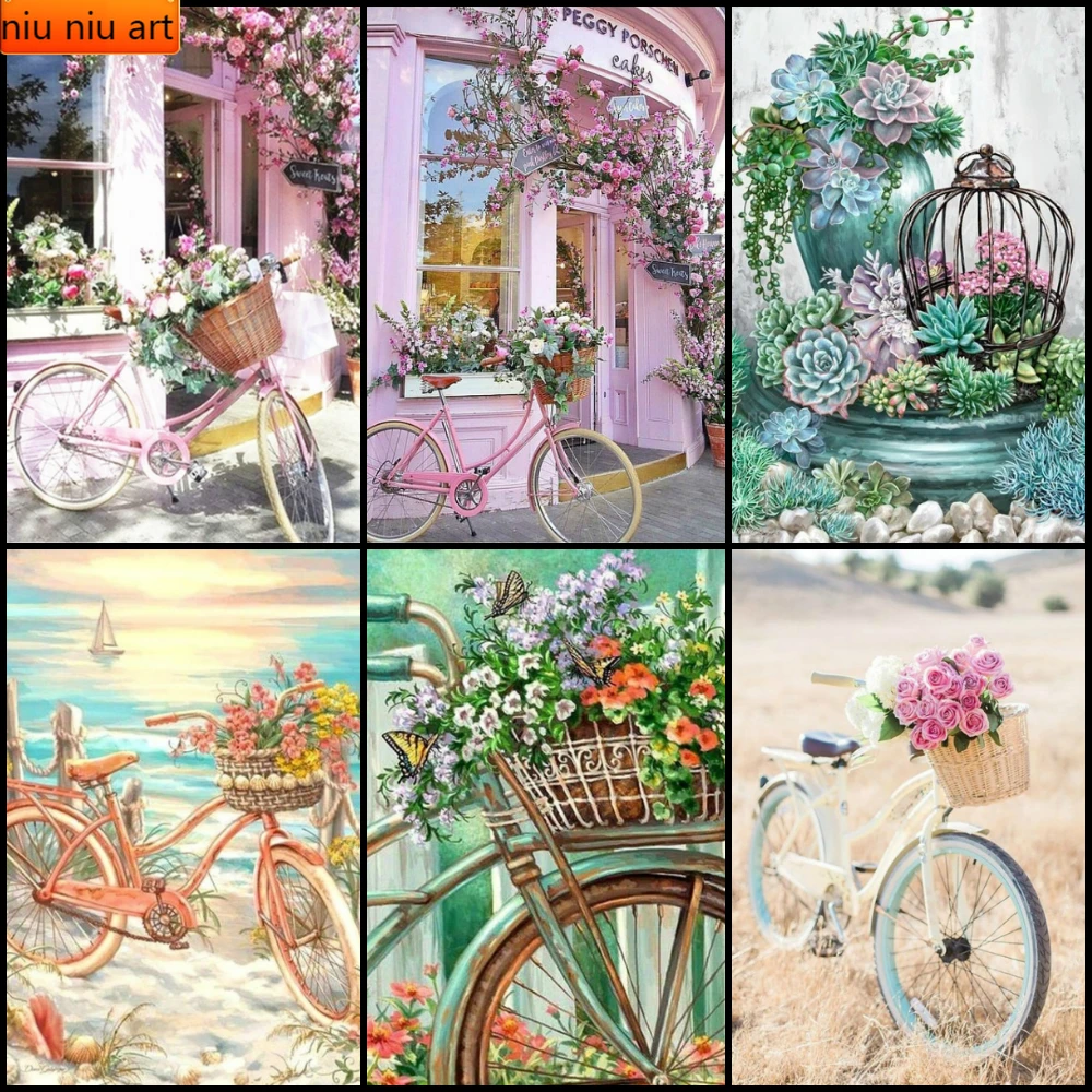 5D DIY Diamond Painting Pink Bicycle and Flower Landscape Diamond Inlay Art Painting Rhinestone Crafts Kit Gift Home Decoration
5D DIY Diamond Painting Pink Bicycle and Flower Landscape Diamond Inlay Art Painting Rhinestone Crafts Kit Gift Home Decoration