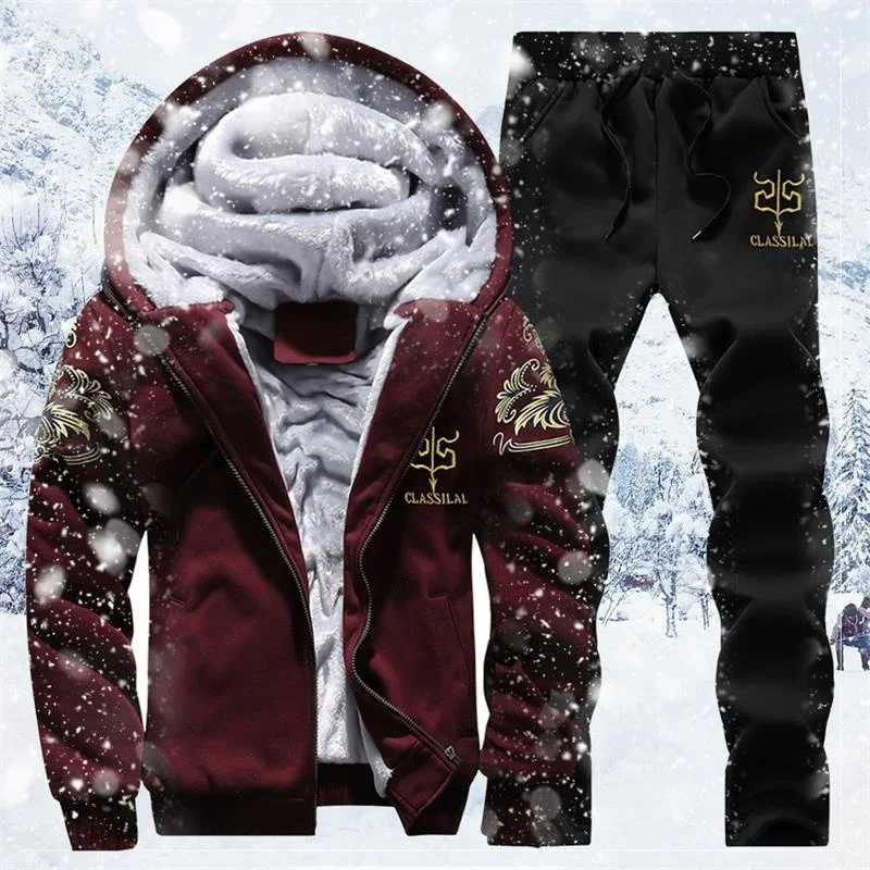 2021 Winter Thick Men Sports Suit Tracksuit Hooded Sportswear Zipper Cardigan Hooded+Elastic Pants Casual Men Fleece Warm Sets
2021 Winter Thick Men Sports Suit Tracksuit Hooded Sportswear Zipper Cardigan Hooded+Elastic Pants Casual Men Fleece Warm Sets