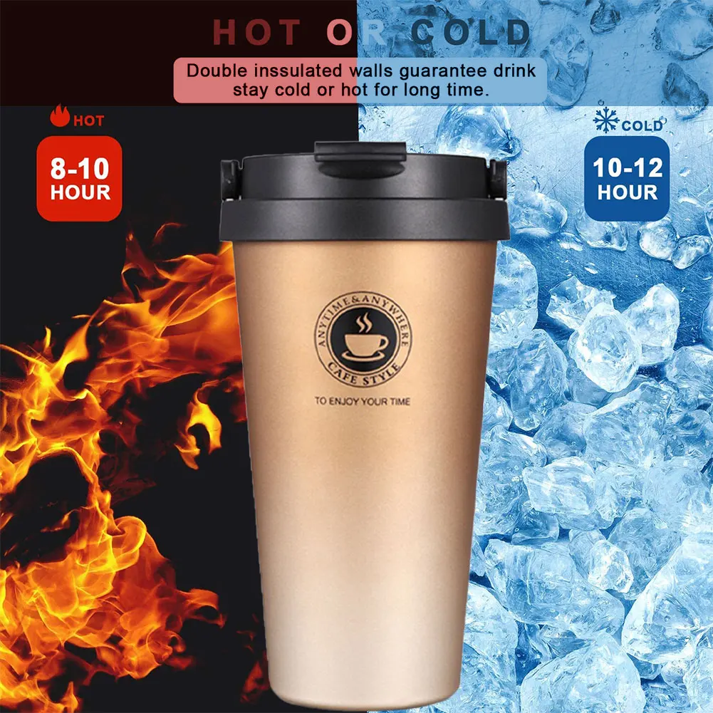 500ml Insulated Coffee Cup Water Bottle Travel Mug Vacuum Thermal 304 Stainless Steel Thermo Bottle With Leakproof Lid Handle
500ml Insulated Coffee Cup Water Bottle Travel Mug Vacuum Thermal 304 Stainless Steel Thermo Bottle With Leakproof Lid Handle