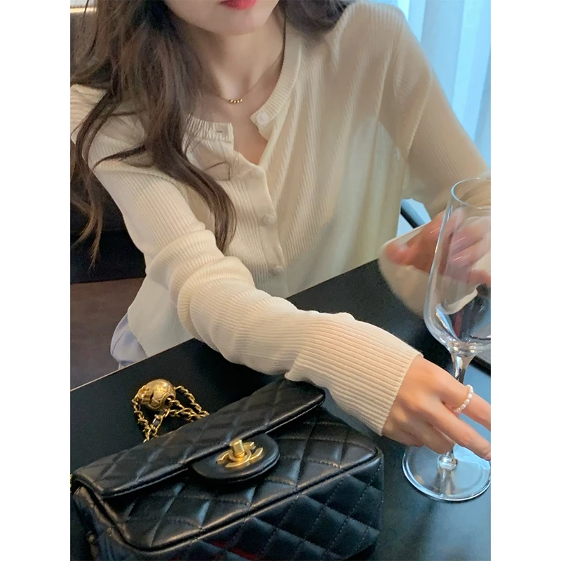 Early Autumn Elegant Outer Match Knitted Cardigan Women's Thin Cape with Skirt Loose Outer Wear Air Conditioning Shirt Short BM
Early Autumn Elegant Outer Match Knitted Cardigan Women's Thin Cape with Skirt Loose Outer Wear Air Conditioning Shirt Short BM