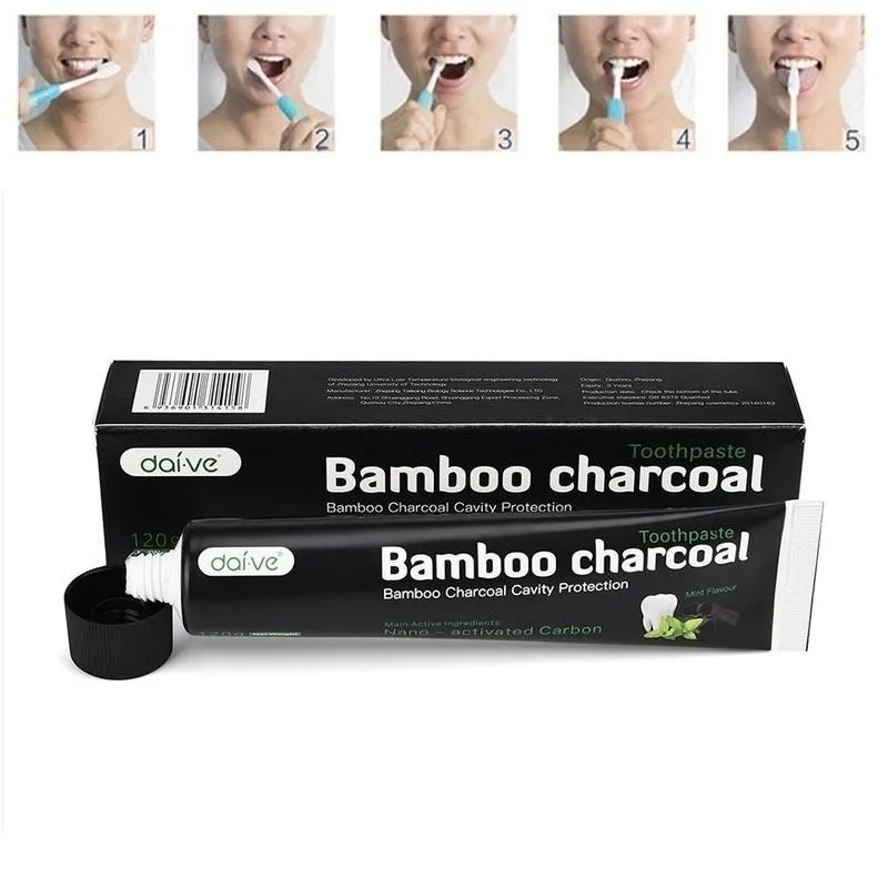 120g Bamboo Charcoal Teeth Whitening Toothpaste Oral Remove Toothpaste Oral Care Bamboo Hygiene Charcoal Stains Teeth T7Q0
120g Bamboo Charcoal Teeth Whitening Toothpaste Oral Remove Toothpaste Oral Care Bamboo Hygiene Charcoal Stains Teeth T7Q0