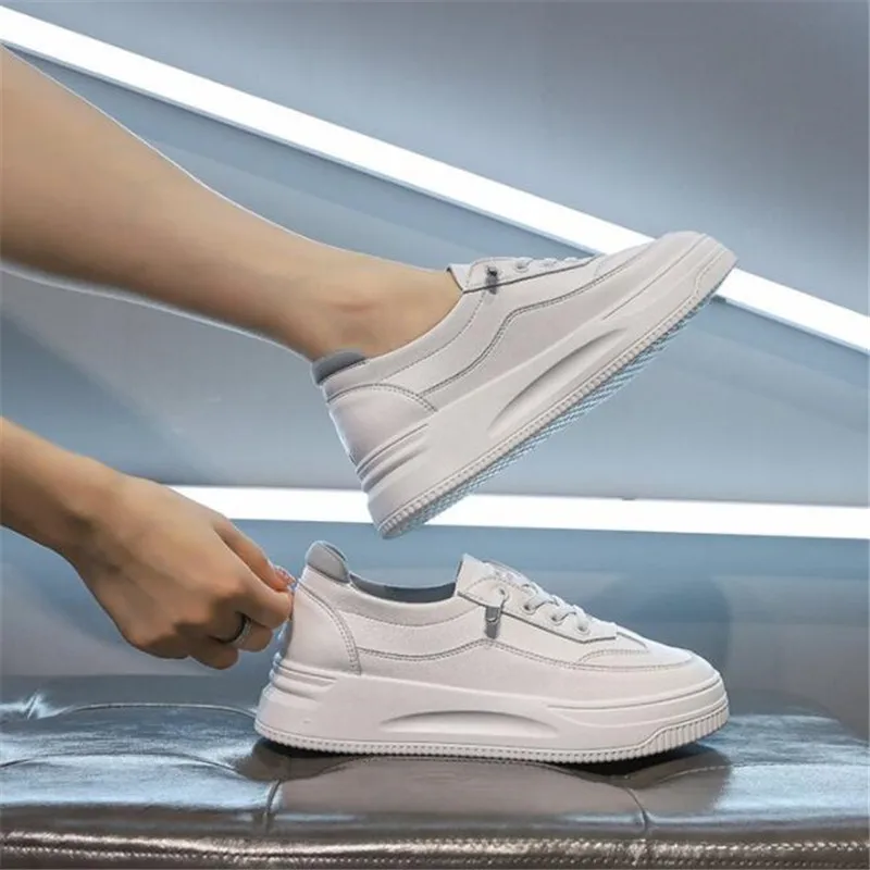 New ladies sneakers fashion leather round head shallow mouth thick bottom non-slip lightweight comfortable casual shoes women
New ladies sneakers fashion leather round head shallow mouth thick bottom non-slip lightweight comfortable casual shoes women