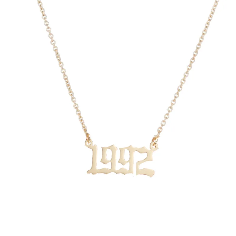 Year Number Necklaces for Women Custom Year 1980 1989 2000 Birthday Gift from 1980 to 2019
Year Number Necklaces for Women Custom Year 1980 1989 2000 Birthday Gift from 1980 to 2019