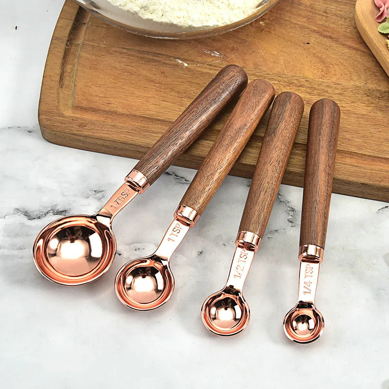 Kitchen Tools Measuring Cups Spoons Set Walnut Handle Stainless Steel Plated Copper Metal Scoop Baking Kitchen Accessories
Kitchen Tools Measuring Cups Spoons Set Walnut Handle Stainless Steel Plated Copper Metal Scoop Baking Kitchen Accessories