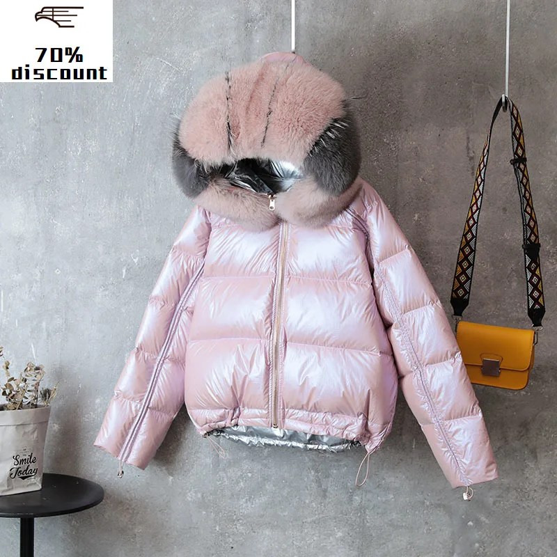 2020 New Women's Down Jacket Winter Jacket Women Real Fox Fur Collar Hooded Down Coat Female Korean Pink Jackets Chaqueta Mujer
2020 New Women's Down Jacket Winter Jacket Women Real Fox Fur Collar Hooded Down Coat Female Korean Pink Jackets Chaqueta Mujer