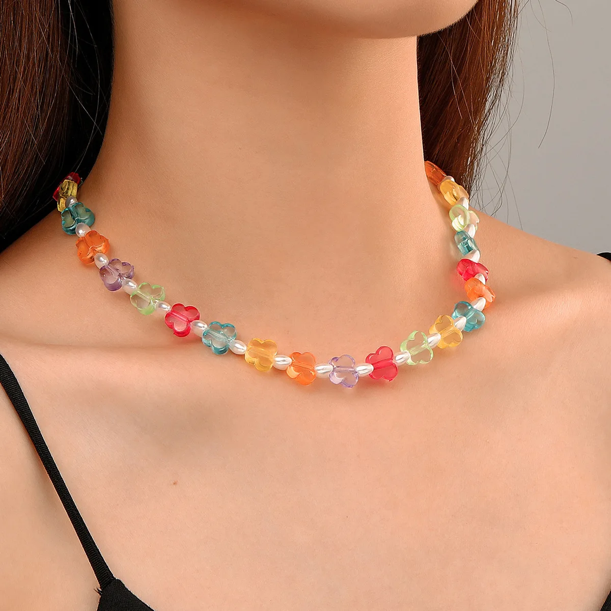 Sweet And Cool Acrylic White Rice Bead Candy Color Butterfly Necklace Bracelet Women's Wrist Neck Decoration Jewelry Accessories
Sweet And Cool Acrylic White Rice Bead Candy Color Butterfly Necklace Bracelet Women's Wrist Neck Decoration Jewelry Accessories