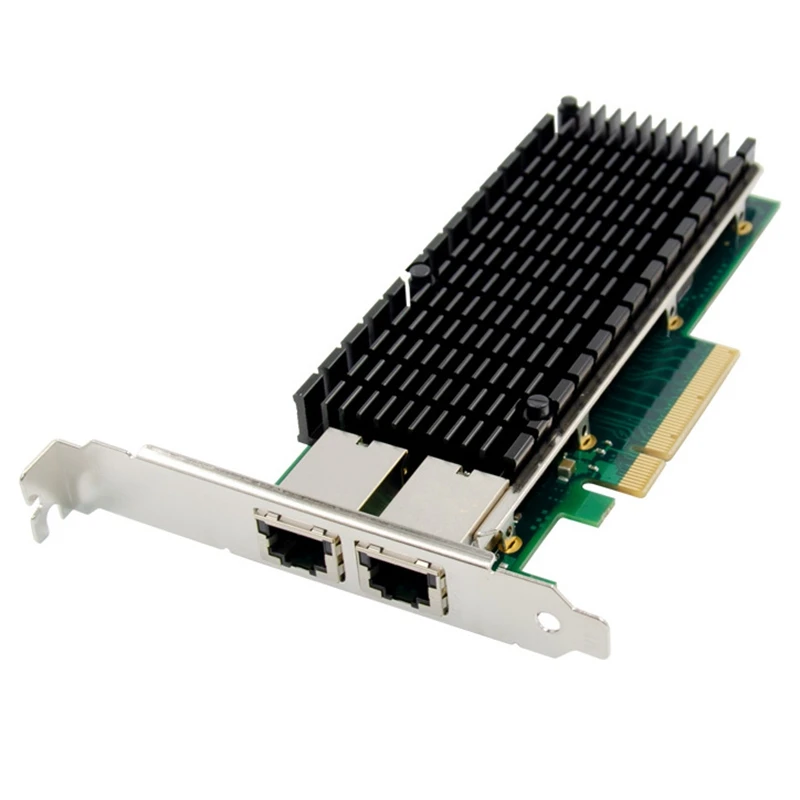 PCIE X8 10 Gigabit Ethernet Electrical Port Network Card Dual-Port 10GbE Server Network Card for PC
PCIE X8 10 Gigabit Ethernet Electrical Port Network Card Dual-Port 10GbE Server Network Card for PC
