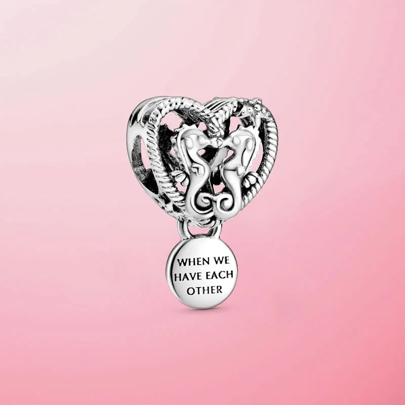 2020 New 925 Sterling Silver Openwork Seahorses Heart Charm Beads Fit Original Pandora Charm Bracelet Summer Jewelry Gift
2020 New 925 Sterling Silver Openwork Seahorses Heart Charm Beads Fit Original Pandora Charm Bracelet Summer Jewelry Gift