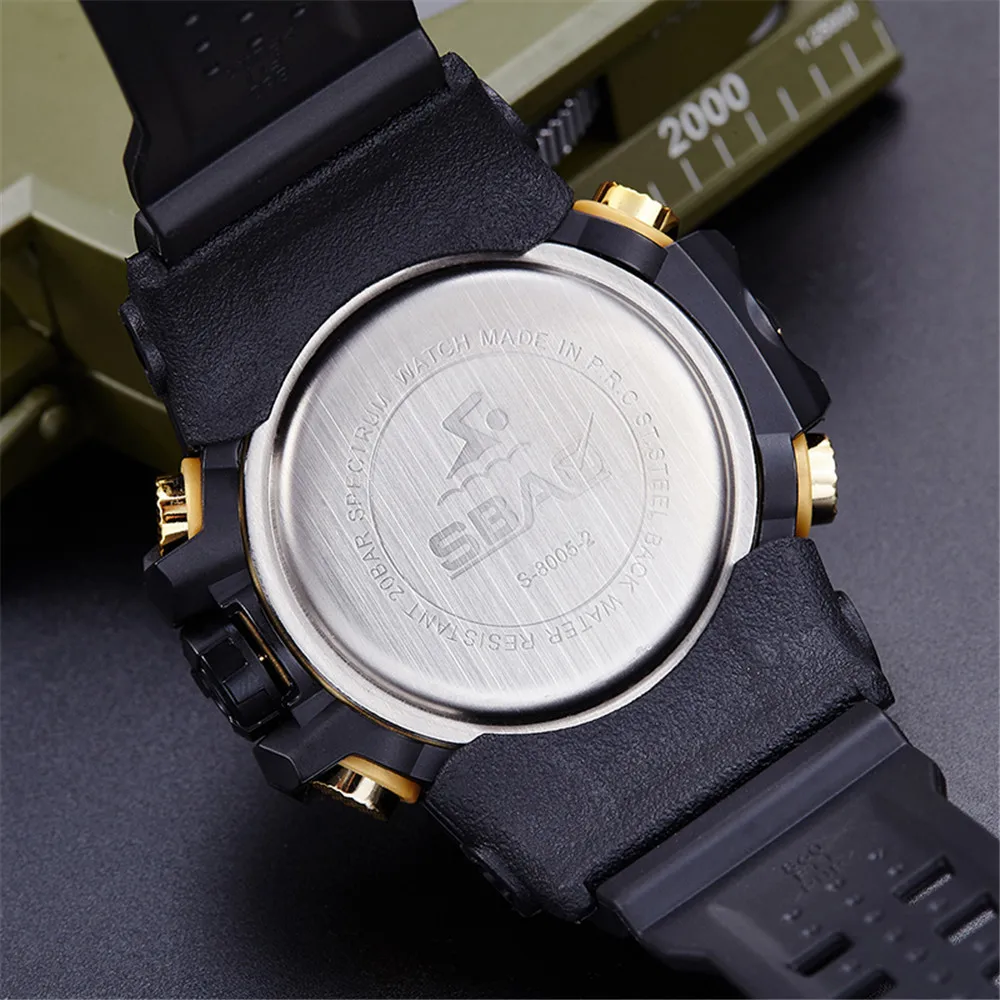SBAO Watch LED Men Waterproof Sports Watches Shock Digital Electronic 30m Waterproof Wristwatch LED Quartz Clock Male Relogios
SBAO Watch LED Men Waterproof Sports Watches Shock Digital Electronic 30m Waterproof Wristwatch LED Quartz Clock Male Relogios