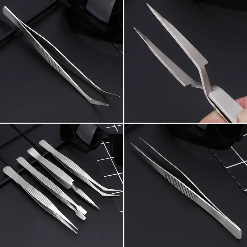 4 Pcs/set Precision Stainless Steel Tweezers Set For Beauty Nail Art Handmade Jewelry Making Crafts Picking Tools R9JE
4 Pcs/set Precision Stainless Steel Tweezers Set For Beauty Nail Art Handmade Jewelry Making Crafts Picking Tools R9JE