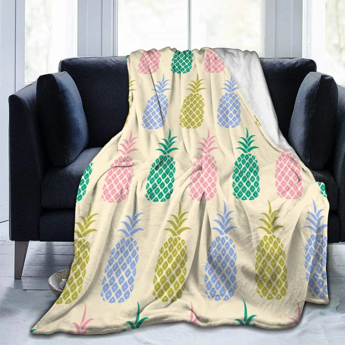 Ultra Soft Light Weight Throw Blanket Pineapple Wallpaper Pattern Comfy Fluffy Quilt for Bed Couch Sofa Living Room Picnic
Ultra Soft Light Weight Throw Blanket Pineapple Wallpaper Pattern Comfy Fluffy Quilt for Bed Couch Sofa Living Room Picnic
