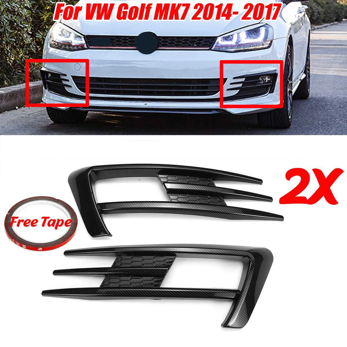 A Pair ABS Car Front Fog Lamp Eyebrow Wind Knife Cover Trim For VW For Golf MK7 2014 2015 2016 2017 Fog Light Eyebrow Eye Lid
A Pair ABS Car Front Fog Lamp Eyebrow Wind Knife Cover Trim For VW For Golf MK7 2014 2015 2016 2017 Fog Light Eyebrow Eye Lid